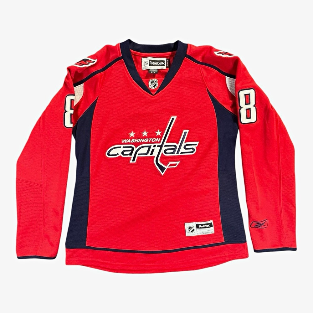 Reebok Washington Capitals Alex Ovechkin #8 NHL Hockey Jersey Red Women's size S